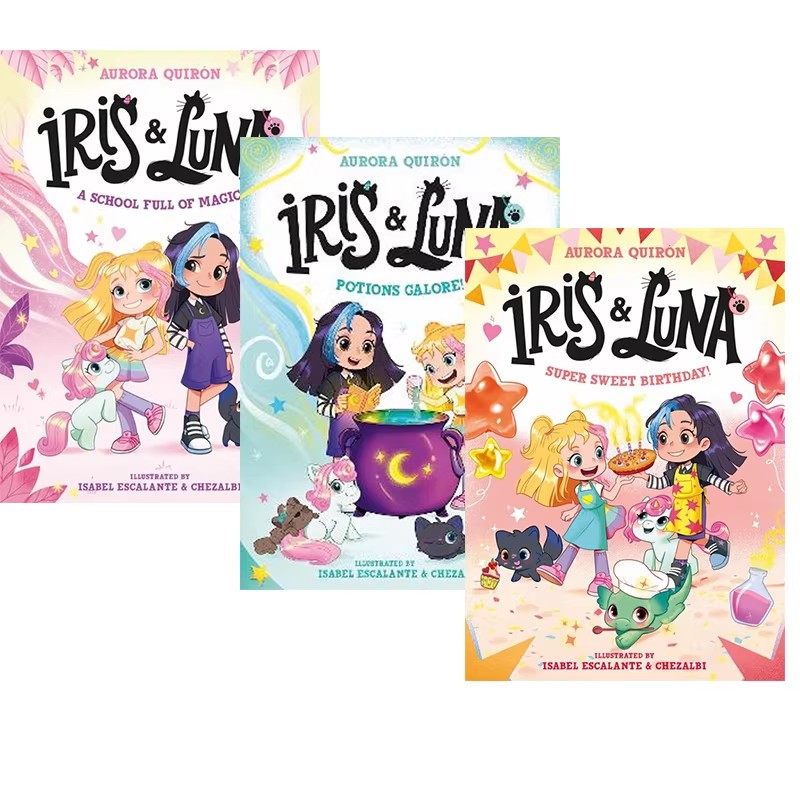 预售 艾瑞斯和露娜 Iris and Luna 3册 彩色版 桥梁章节书 英文原版