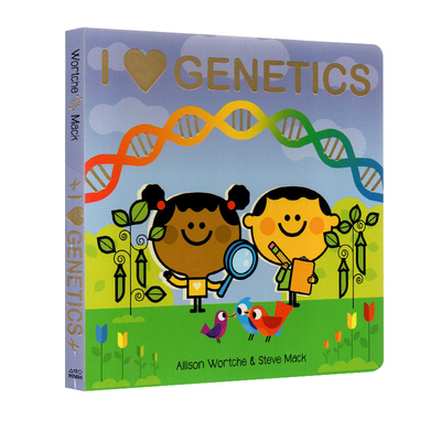 英文原版绘本 I Love Genetics 纸板翻翻书 幼儿STEM科普百科启蒙