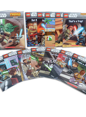 英文原版绘本 LEGO Star Wars Phonics 乐高星球大战12册盒装 趣味自然拼读 绝地武士故事图画书