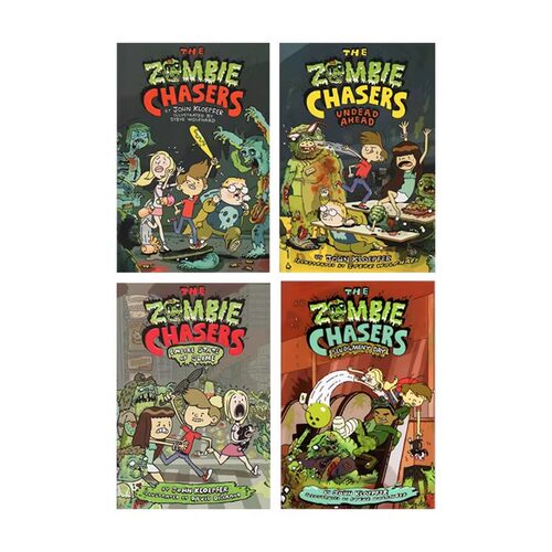 预售 英文原版 The Zombie Chasers 僵尸猎人系列 4册合售 John Kloepfer 儿童章节小说 小学课外阅读