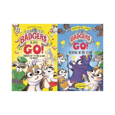 预售 英文原版 BADGERS ARE GO! 獾出没！2册合售 儿童桥梁故事书 轻松搞笑动物冒险  Susannah Lloyd 6-8岁