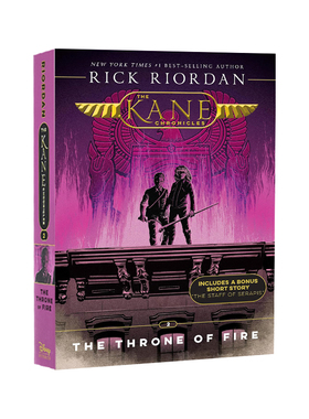英文原版 波西杰克逊第三季 The Kane Chronicles#2：The Throne of Fire 凯恩编年史 火焰王座 奇幻冒险小说 青少年英语课外阅读
