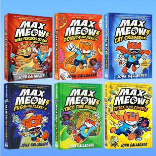 Meow 123456册 精装 英文原版 爆笑漫画故事书 Max 全彩漫画书绘本 中小学英语课外阅读 特工猫猫