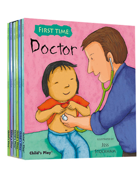 英文原版 Child's play 宝宝的第一次 6册 纸板书合售 First Time Nursery/School/Doctor/Dentist/Hospital/Vet 幼儿启蒙绘本