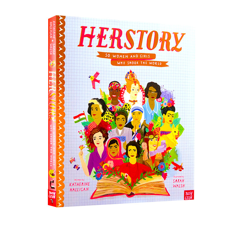 英文原版 HerStory 50 Women and Girls Who Shook the World 震撼世界的50名妇女和女孩 精装大开本 人物传记 女生励志故事
