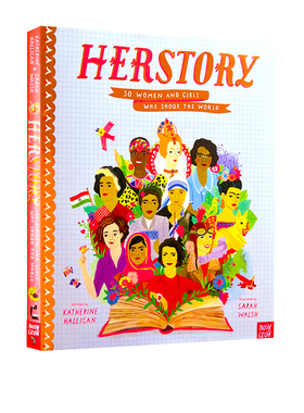 英文原版 HerStory 50 Women and Girls Who Shook the World 震撼世界的50名妇女和女孩 精装大开本 人物传记 女生励志故事