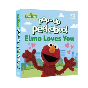 立体翻翻书 儿童英语认知启蒙绘本图画书 Loves You Elmo Pop Peekaboo 精装 英文原版 艾摩爱你