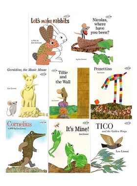 英文原版 Leo Lionni 李欧李奥尼 8册合售 Swimmy/Alphabet Tree/An Extraordinary Egg 四度凯迪克奖得主 绘本启蒙故事书