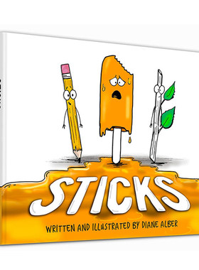 预售 英文原版 Sticks 各种各样的木棍 精装 儿童成长绘本 勇气 友谊情商培育  Diane Alber创意绘本