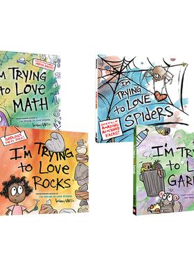 英文原版I'm Trying to Love Rocks/Math/Garbage STEM幽默绘本 4册 3精装+1平装 少儿科普绘本图画书 知识类读物