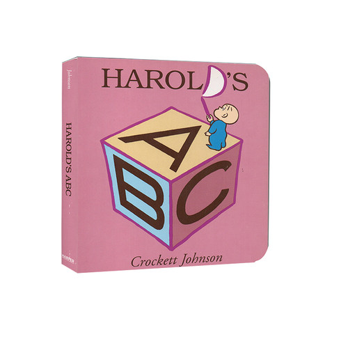 英文原版 Harold's ABC Board Book 纸板书 阿罗的ABC字母书 儿童英语启蒙绘本 胡萝卜种子同作者Crockett Johnson