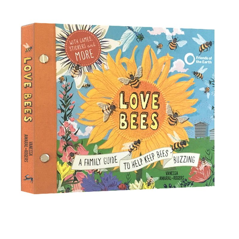 英文原版绘本 Love Bees:A family guide to help keep bees buzzing 精装 小学生STEM科普百科读物 内含活动操作页书