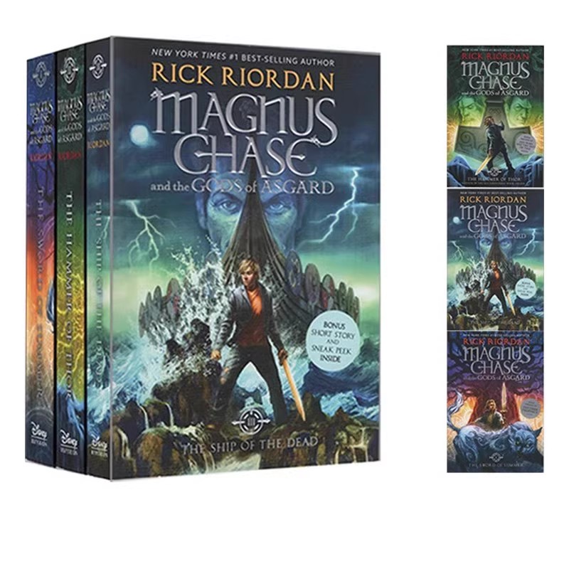 英文原版 波西杰克逊第四季 马格纳斯与仙宫之神 3册礼盒装 Percy Jackson Magnus Chase and the Gods of Asgard