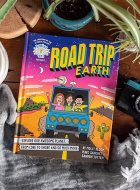 英文原版 Brains On! Presents Road Trip Earth 地球之旅 从地核到外层大气 全彩插图漫画科普绘本 STEM 儿童科学百科