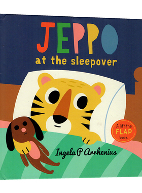 英文原版 Jeppo at the Sleepover 杰波寄宿 纸板翻翻书 22年新品