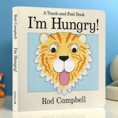 Dear 玩具操作翻翻书 英文原版 Campbell 幼儿英语启蒙认知 Zoo作家 Rod 我好饿 绘本 进口图画故事 Hungry 纸板触摸书 正版