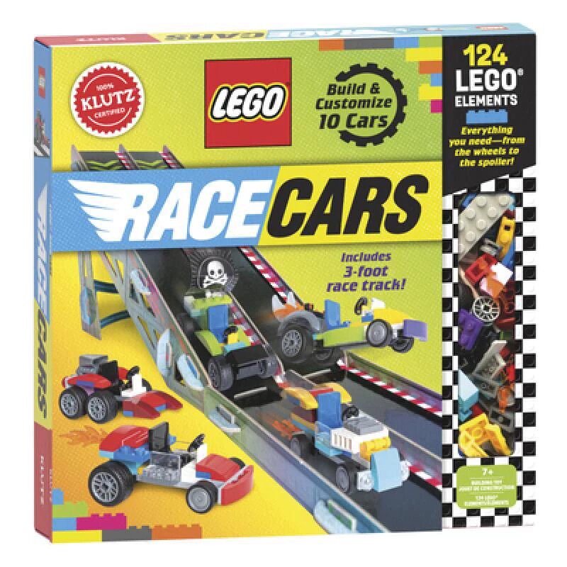 预售 英文原版 乐高赛车 KLUTZ Lego Race Cars STEM Activity Kit 手工DIY 益智玩具 英文原版 儿童玩具书