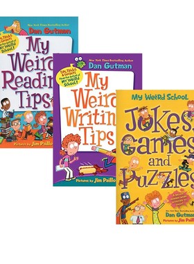 英文原版 疯狂学校阅读写作语法小贴士 3册 My Weird Reading Tips/Writing Tips/My Weird School Jokes, Games, and Puzzle