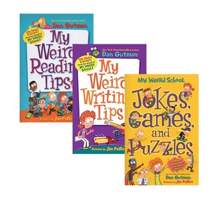 Writing 疯狂学校阅读写作语法小贴士 Reading 英文原版 School and Games 3册 Puzzle Weird Jokes Tips