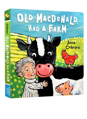 英文原版 韵文儿歌童谣纸板书 Old Macdonald Had a Farm 老麦克唐纳有一个农场 Jane Cabrera