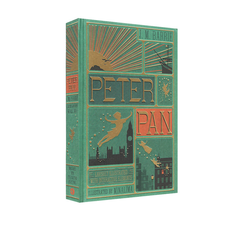 彼得潘小飞侠 Peter Pan英文原版桥梁书  MinaLima工作室 全彩3D复刻手工立体书 儿童文学经典 英语启蒙故事书 精装收藏版