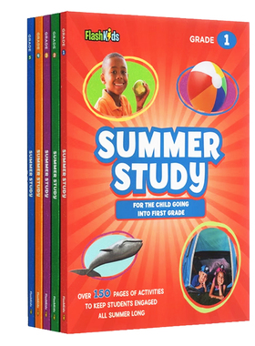 【小学1-5年级】Summer Study For the Child Grades 1-5 儿童暑假家庭作业 暑期练习册5册 Flash Kids  英文原版