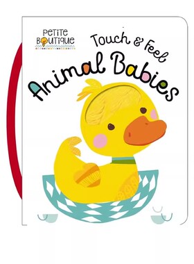英文原版 幼教启蒙 Petite Boutique: Touch and Feel Animal Babies 触摸和感受动物宝宝 手提式启蒙认知触摸书