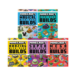 惊人 全彩插图 Size 我 世界 Builds Minecraft 迷你建筑指南英文原版 Mojang 预售 Amazing 儿童创造力想象力书精装 Bite