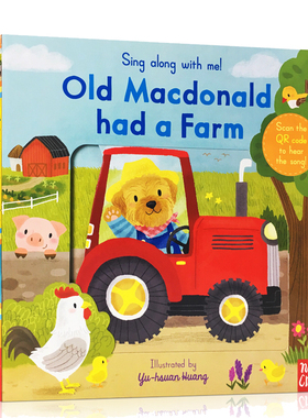 英文原版 Old MacDonald Had a Farm 纸板机关操作拉拉书 Sing Along With Me欧美经典儿歌 欢唱童谣绘本 送音频