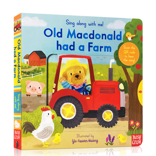 英文原版 Old MacDonald Had a Farm 纸板机关操作拉拉书 Sing Along With Me欧美经典儿歌 欢唱童谣绘本 送音频