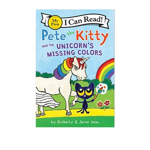 Pete Missing Unicorn Kitty Can First Colors Read 颜色 and the 英文原版 分级读物儿童绘本图画故事书 独角兽丢失