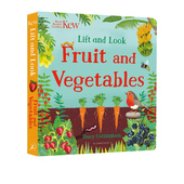 纸板翻翻书 Kew and Fruit 儿童科普启蒙认知绘本 Lift 22年新品 亲子互动学习图画书 英文原版 Look Vegetables