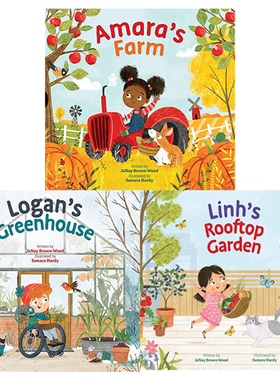 Where In the Garden  花园在哪里  林的屋顶花园/ 阿玛拉的农场/洛根的温室 知识类科普绘本图画书 Samara Hardy  英文原版