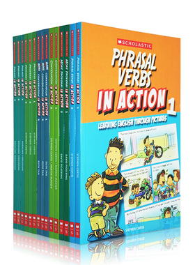 15册套装三 学乐出品 Scholastic In Action Phrases系列 漫画版 英文原版画里画外轻松学英语习语措辞 图解英语口语对话学习