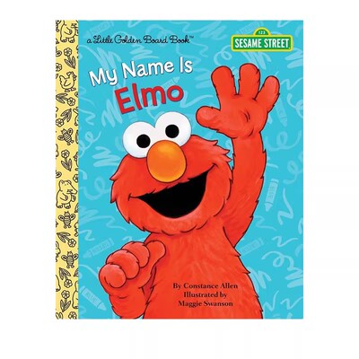 英文原版 My name is Elmo 芝麻街 Sesame Street Little Golden Book 我叫埃尔莫 英文童谣歌谣