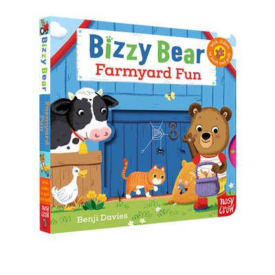 英文原版 Farmyard Fun 纸板活动机关操作书 Bizzy Bear系列 边玩边学 亲子互动 儿童英语早教书 可搭sing along