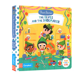 操作机关书 Shoemaker 英文原版 The 绘本 亲子互动故事 童话篇 Elves Stories 系列 First the 匠 小精灵和鞋 纸板书 and