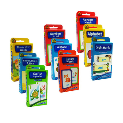 全套字卡9盒 School Zone Flash Cards Numbers Alphabet Words 字母单词数字闪卡 英文原版