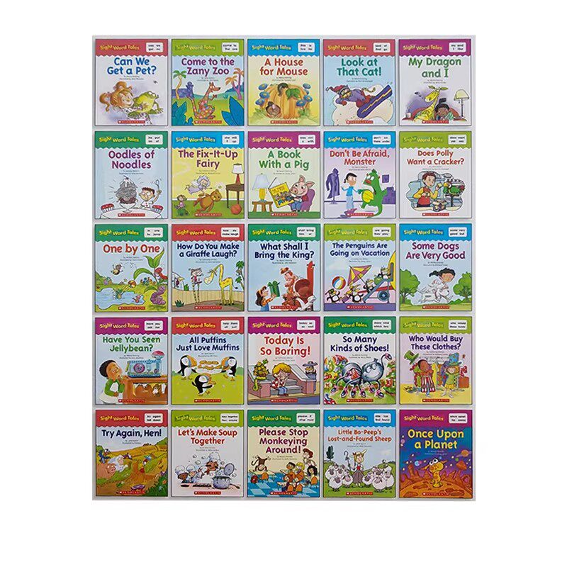 孤品 英文原版 学乐家庭教育 Scholastic Sight Word Tales 26册 无盒子塑封版  美国学乐分级阅读