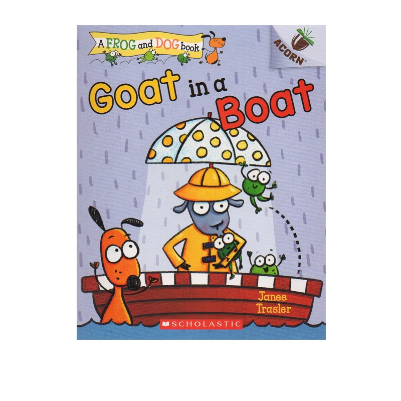 英文原版 A Frog and Dog Book 02 Goat in a Boat 学乐大树姐妹篇橡树系列 An Acorn系列 桥梁章节书 小学生课外故事书