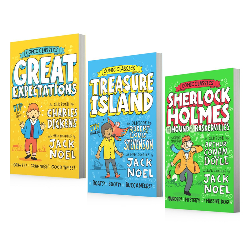 预售 经典漫画3册 金银岛 远大前程 英语原版漫画 Comic Classics:Great Expectations/Treasure Island 经典冒险题材漫画名著