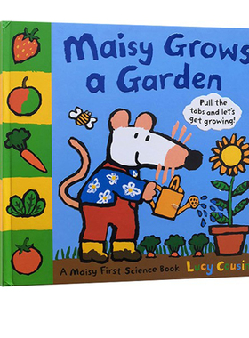 小鼠波波种了一个花园 英文原版 Maisy Grows a Garden  精装操作书 廖彩杏书单推荐 幼儿趣味图画故事书 Lucy Cousins
