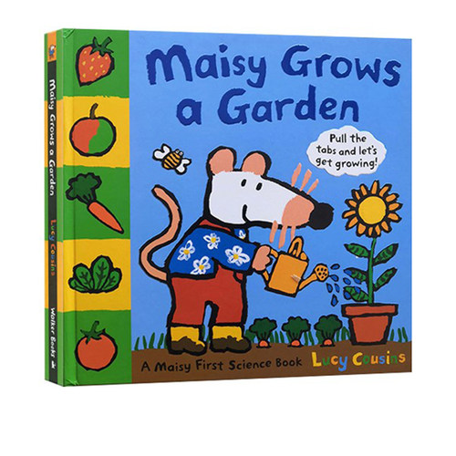 小鼠波波种了一个花园 英文原版 Maisy Grows a Garden  精装操作书 廖彩杏书单推荐 幼儿趣味图画故事书 Lucy Cousins