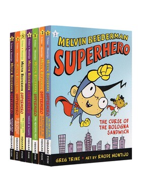 英文原版 Melvin Beederman Superhero 7册 儿童幽默桥梁章节书 超级英雄守护地球 冒险故事小说
