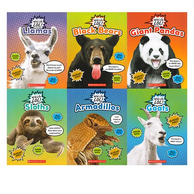 英文原版 Wild Life LOL系列 6册 野生动物 Armadillos/Goats/Sloths/Giant Pandas/Black Bears/Llamas 儿童科普知识绘本