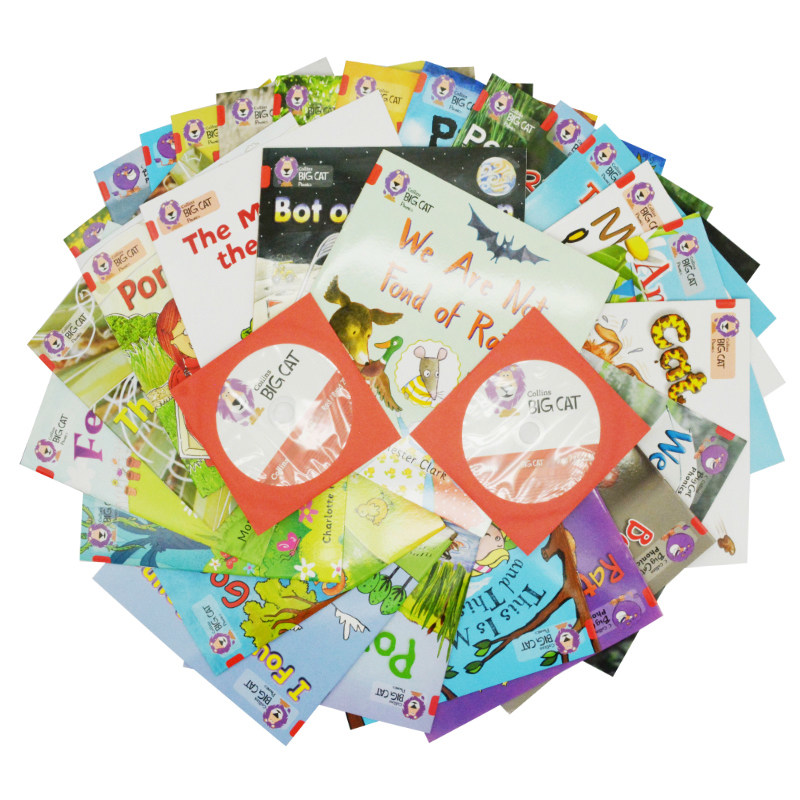 自然拼读 级别2 红色套装AB 柯林斯大猫自然拼读系列 Collins Big Cat Phonics Red 28册 Band 2 附赠2CD 3-4岁 英文原版