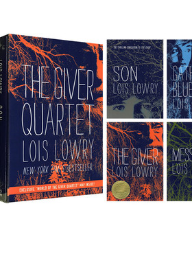 英文原版 记忆传授人The Giver Quartet 4册精装盒装 Lois Lowry Son/Messenger 纽伯瑞金奖 儿童章节小说书附海报