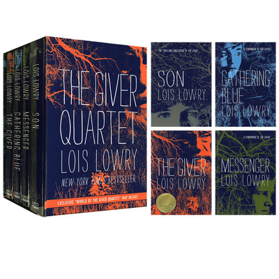 英文原版 记忆传授人The Giver Quartet 4册精装盒装 Lois Lowry Son/Messenger 纽伯瑞金奖 儿童章节小说书附海报
