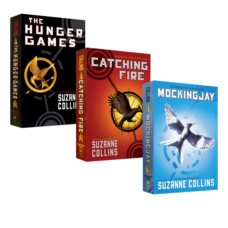 预售 英文原版 饥饿游戏三部曲 The Hunger Games Trilogy 1-3册 电影原著 燃烧的女孩 嘲笑鸟 科幻小说