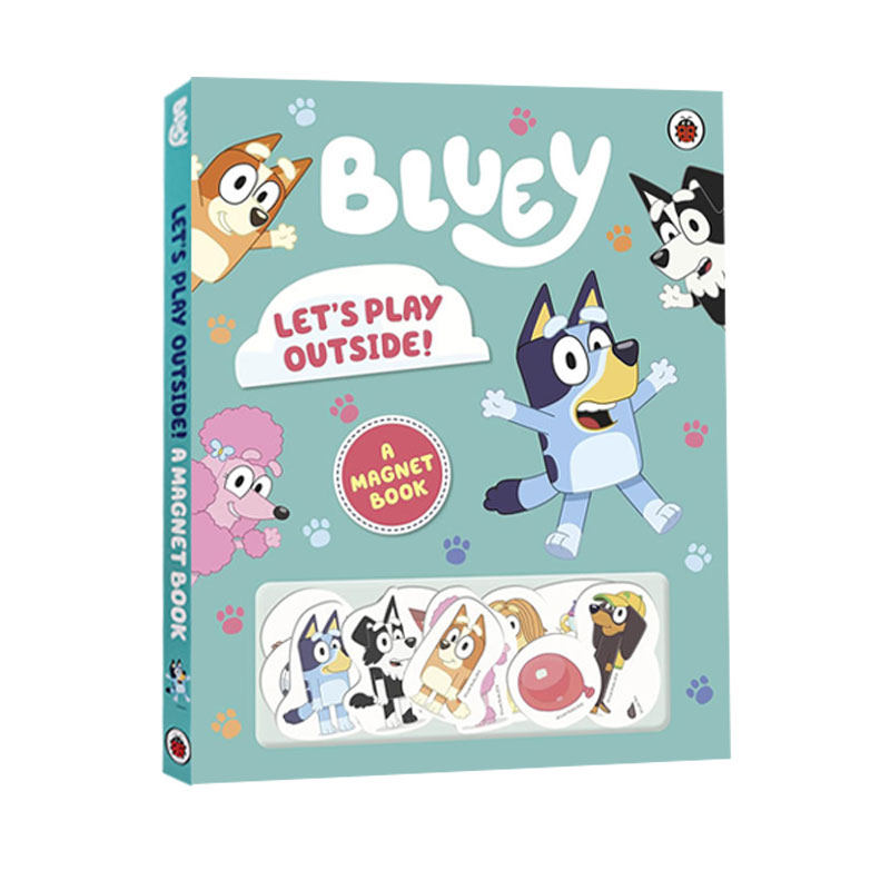 小蓝狗布鲁伊 Bluey Let's Play Outside! 英文原版 磁铁互动游戏书 我们去外面玩吧